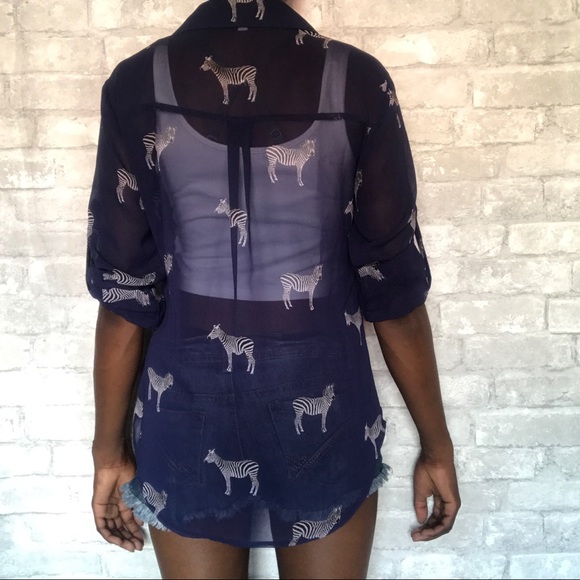 EXPRESS | zebra print portofine shirt - Picture 4 of 8